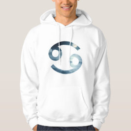 Dreamy Cancer Lugn - Silver & White Oceanic Art Hoodie