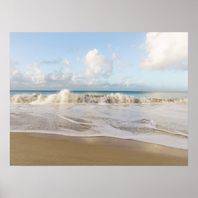 Dreamy Caribbean ocean waves Poster (Framsidan)