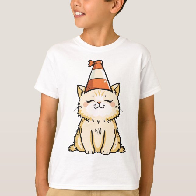 Dreamy Cat med trafikljett Hat T Shirt (Framsida)