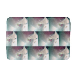 Dreamy Cat Porträtt Badrumsmatta