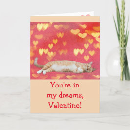 Dreamy Cat Valentine Day Card Helgkort