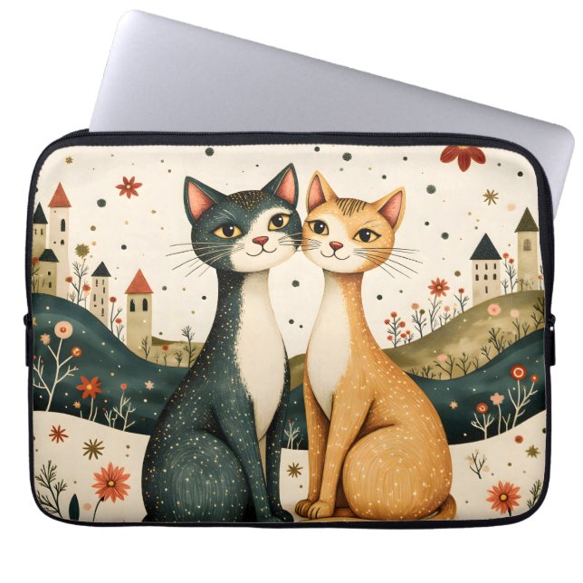 Dreamy Cats Laptop Fodral (Framsidan)