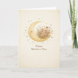 Dreamy Celestial Moon Mother’s Day Card Kort