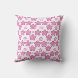 Dreamy Cherry Blommar Rosa Flower Aesthetic Kudde