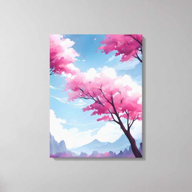 Dreamy Cherry Blommars Canvas Art (Framsida)