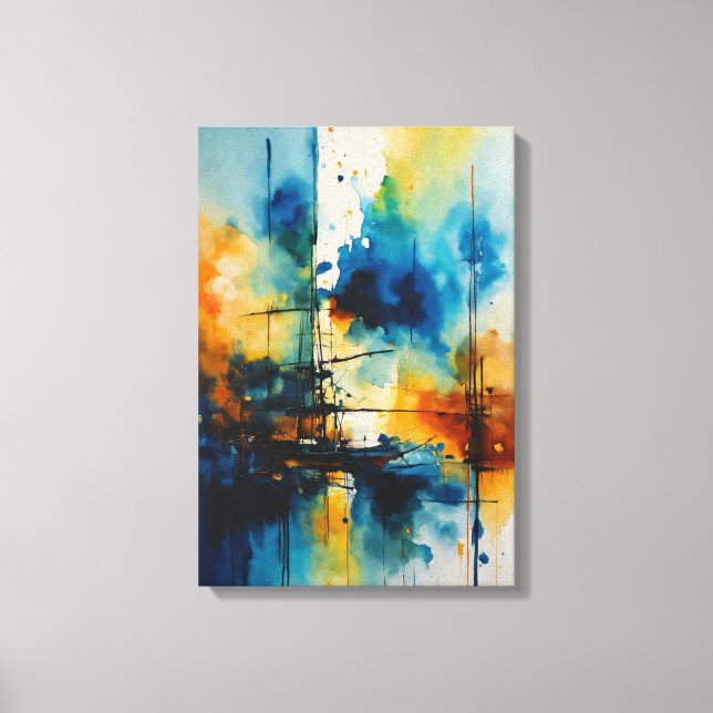 "Dreamy Cinematic Watercolor Masterpart" Canvastryck (Framsida)