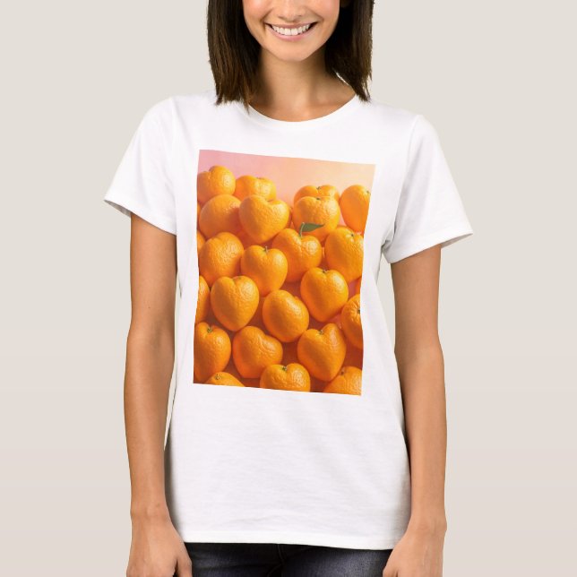 Dreamy Citrus Heart T Shirt (Framsida)