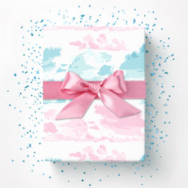 Dreamy Cloud Bands in Pink and Aqua Presentpapper