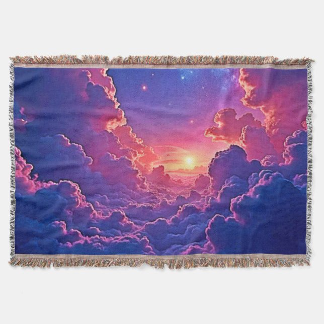 Dreamy Clouds: Celestial Sunset Magic Art Filt (Framsidan)