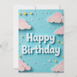 Dreamy Clouds födelsedagskort