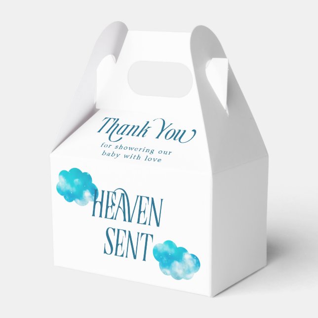 Dreamy Clouds Heaven Sent Boy Shower Presentaskar (Framsidan Sidan)