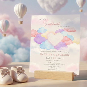 Dreamy Clouds Little Baby Coed Baby Shower Inbjudningar