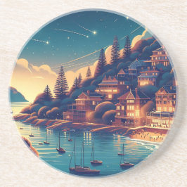 Dreamy Coastal Night Underlägg