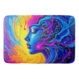 Dreamy Colorful Abstrakt Woman Badrumsmatta