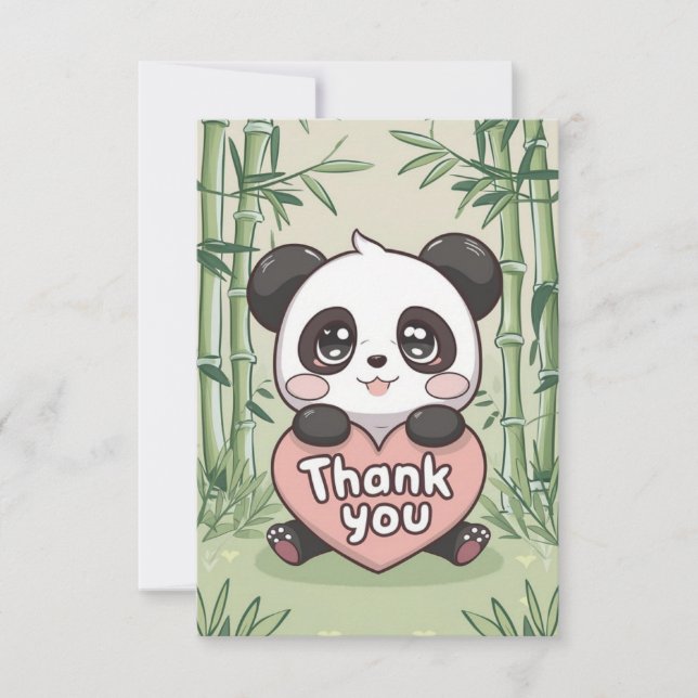 Dreamy Colorful Panda Tack Kort (Framsida)