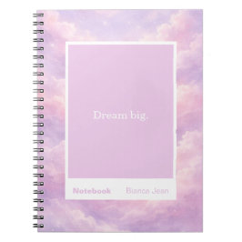 Dreamy Cotton Candy Cloudscape Block Quote Classic Anteckningsbok