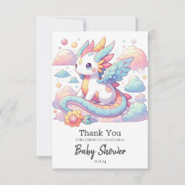 Dreamy Cute Dragon Baby Shower Tack Kort