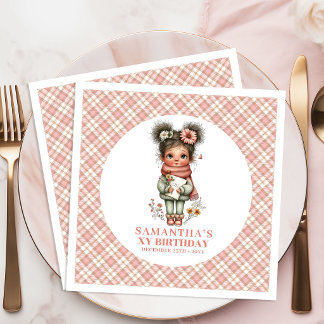 Dreamy Cute Fairy Flowers 5th Birthday Party  Pappersservett