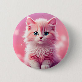 Dreamy Cute Fluffy Rosa Kattunge Knapp