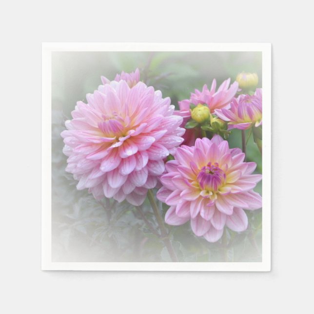 Dreamy Dahlias Pappersservett (Framsidan)