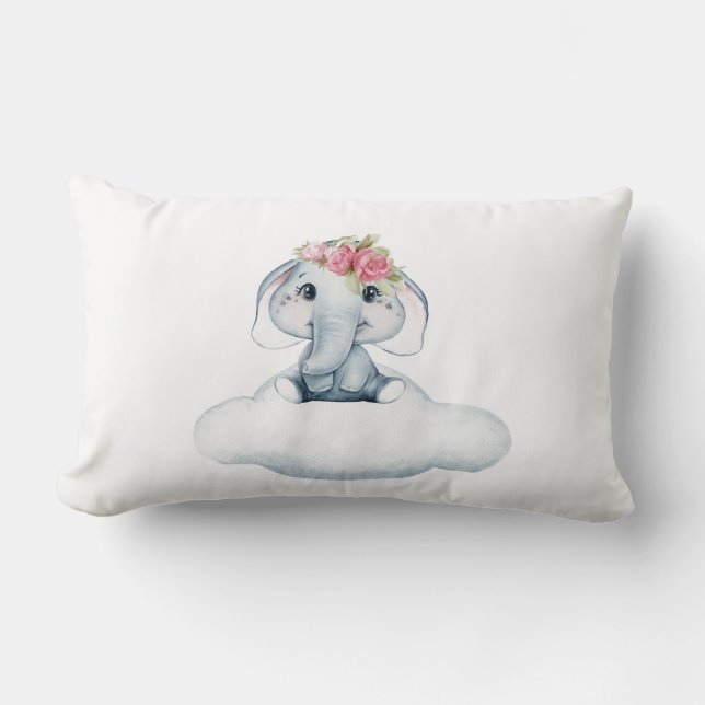 Dreamy Days med Rosie the Elephant. Lumbarkudde (Framsida)