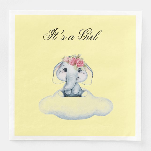 Dreamy Days med Rosie the Elephant. Pappersservett (Framsida)