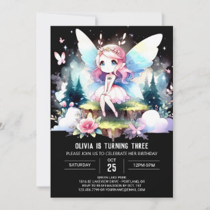 Dreamy Design Fairy Birthday Inbjudningar