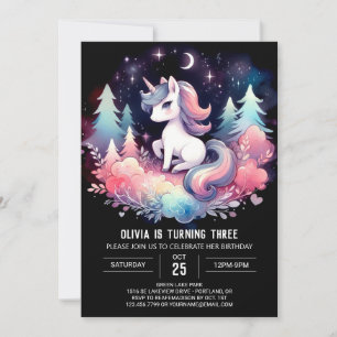 Dreamy Digital Horse Birthday Inbjudningar