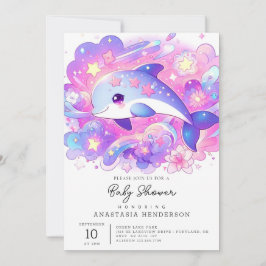 Dreamy Dolphin Baby Shower Inbjudningar