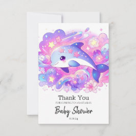 Dreamy Dolphin Baby Shower Tack Kort