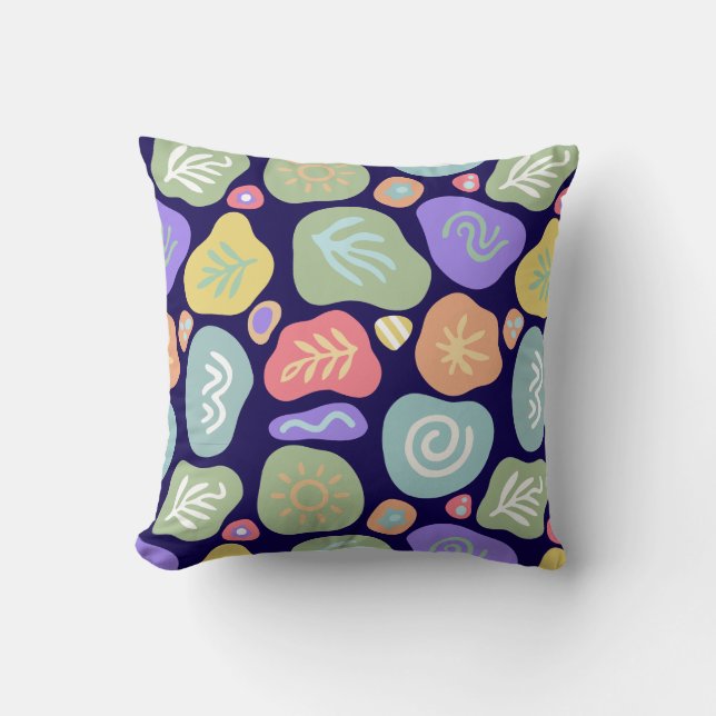 Dreamy Doodles - Vibrant Boho Nature Motif Design Kudde (Framsida)