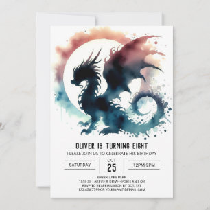 Dreamy Dragon Birthday DIY Inbjudningar