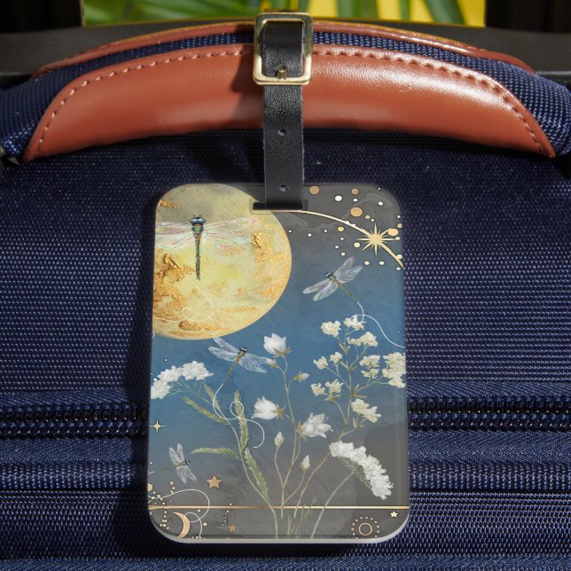 Dreamy Dragonfly Acrylic Luggage Tag Bagagebricka (Framsida Insitu 2)