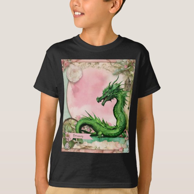 Dreamy Dragons: Släpp loss din image på arbetsytan T Shirt (Framsida)