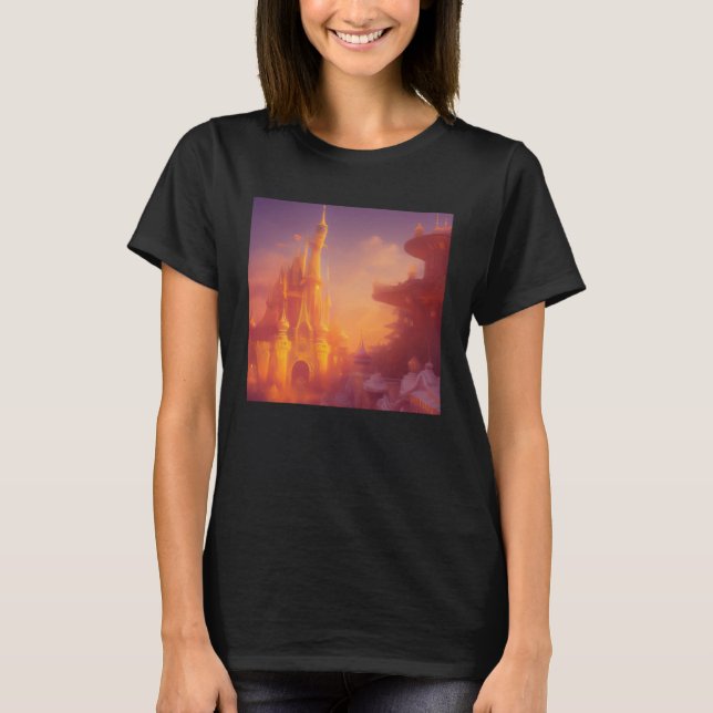 Dreamy Dreamlike Kingdom Castle Throne England Bri T Shirt (Framsida)