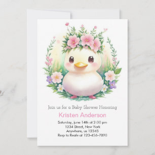 Dreamy Duckling Äventyr Baby Shower Inbjudningar