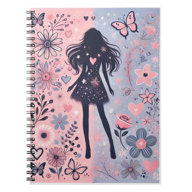 Dreamy Elegance: Pastel Fantasy Notebook Cover Anteckningsbok (Framsidan)