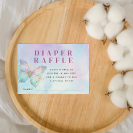 Dreamy Enchanted Butterfly Diaper Raffle Tilläggskort
