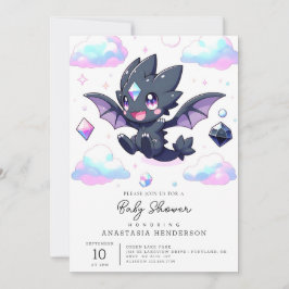 Dreamy Enchanted Dragon Baby Shower Inbjudningar