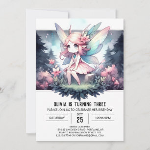 Dreamy Enchanted Fairy Birthday Inbjudningar