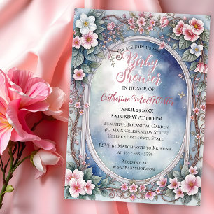 Dreamy Enchanted Garden in Vår Baby Shower Inbjudningar