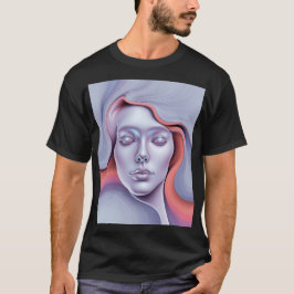 Dreamy Ethereal Woman Portrait Surreal Flowing Art T Shirt