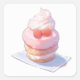 Dreamy Fantasy Sticker Fyrkantigt Klistermärke