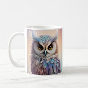 Dreamy Fantasy Uggla Soft Pastel Färg Kaffemugg