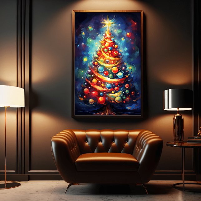Dreamy Festiths: Whimsical Julgran Poster (Skapare uppladdad)