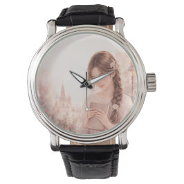 Dreamy Floral Girl Aesthetic Wrist Watch – Cute  Armbandsur