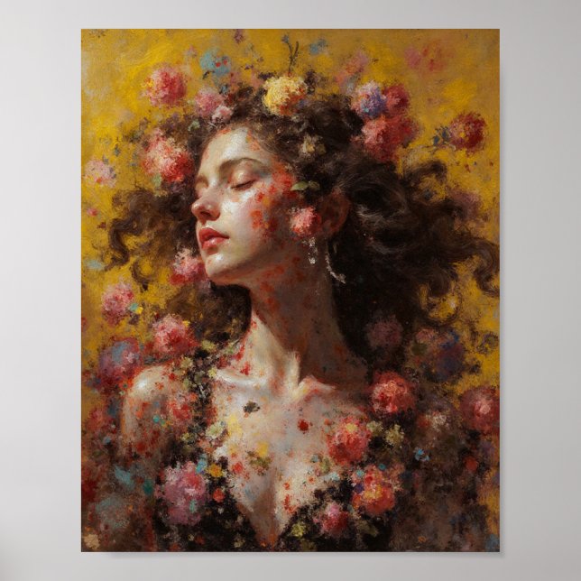 Dreamy Floral Goddess – Romantic Art Poster (Framsidan)
