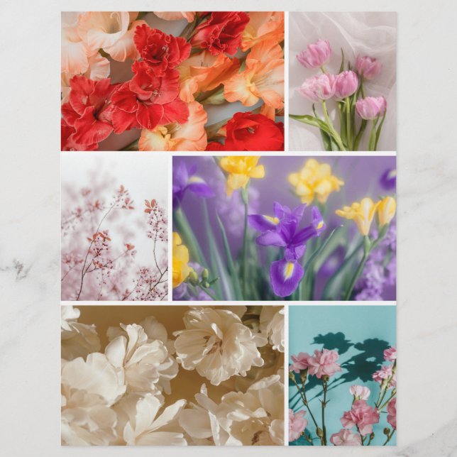 Dreamy Flowers Scrapbook Cutout paper (Framsida)