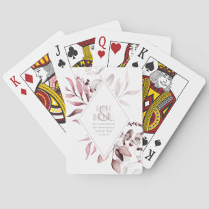Dreamy Foliage Bröllop Burgundy ID817 Casinokort
