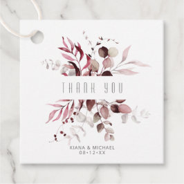 Dreamy Foliage Bröllop V1 Burgundy ID817 Gåvor Etiketter